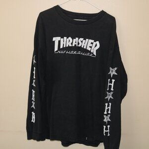 HUF X Thrasher Long Sleeve Size XL Vintage Color INK